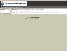 Tablet Screenshot of library.auckanglican.org.nz